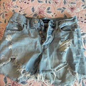 Aeropostale Light Blue Distressed Shorts